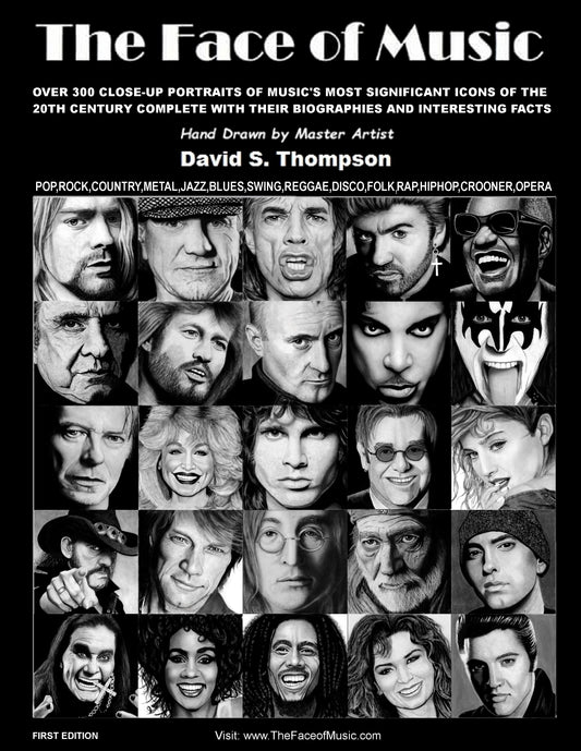 '- The Face of Music: Serialized Autographed Hard Cover Book